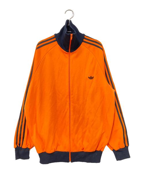 adidas（アディダス）adidas (アディダス) トラックジャケット オレンジ×ブラック サイズ:7号の古着・服飾アイテム