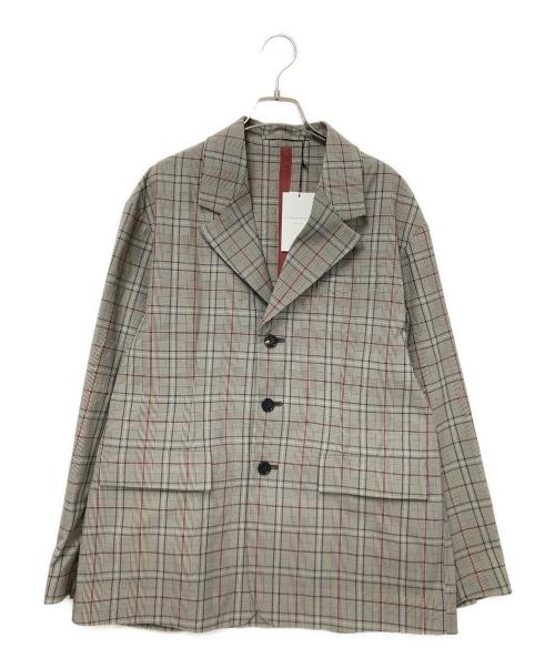 TOMORROW LAND（トゥモローランド）TOMORROW LAND (トゥモローランド) ポリエステルコットン チェックジャケット ベージュ サイズ:S 未使用品の古着・服飾アイテム