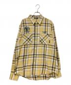 AVIREXアヴィレックス）の古着「FADE CHECK SHIRT」｜イエロー