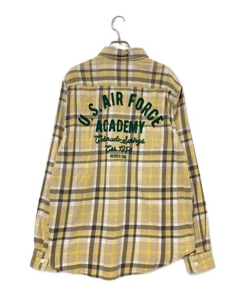 AVIREX（アヴィレックス）AVIREX (アヴィレックス) FADE CHECK SHIRT イエロー サイズ:Lの古着・服飾アイテム