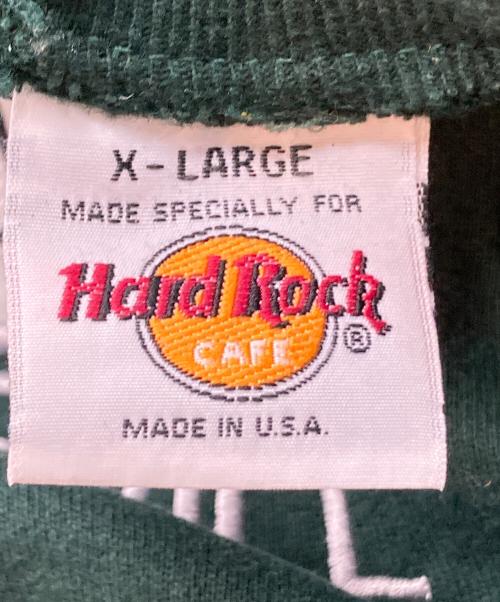 Hard Rock cafe（ハードロックカフェ）Hard Rock cafe (ハードロックカフェ) 刺繍スウェット グリーン サイズ:XLの古着・服飾アイテム