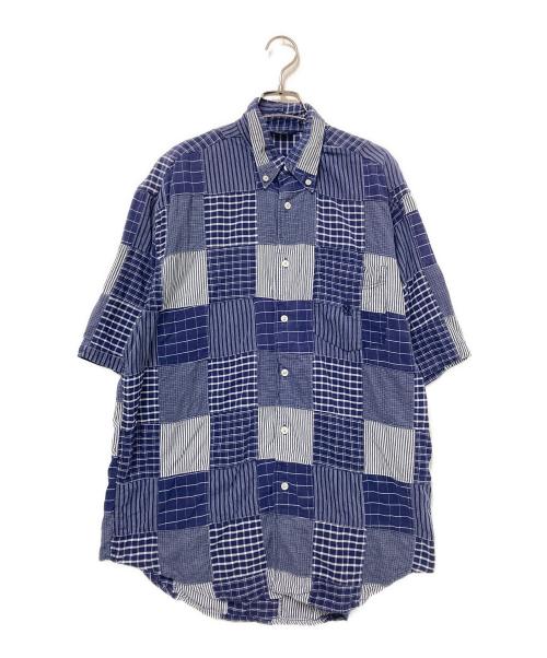 NAUTICA（ノーティカ）NAUTICA (ノーティカ) パッチワーク半袖シャツ ネイビー サイズ:Mの古着・服飾アイテム