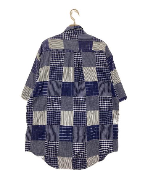 NAUTICA（ノーティカ）NAUTICA (ノーティカ) パッチワーク半袖シャツ ネイビー サイズ:Mの古着・服飾アイテム