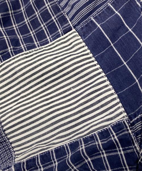 NAUTICA（ノーティカ）NAUTICA (ノーティカ) パッチワーク半袖シャツ ネイビー サイズ:Mの古着・服飾アイテム