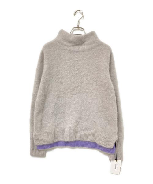 MARIED'OR（マリードール）MARIED'OR (マリードール) ニット ベージュ×パープル サイズ:下記参照 未使用品の古着・服飾アイテム