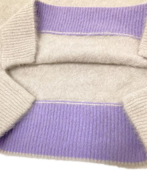 MARIED'OR（マリードール）MARIED'OR (マリードール) ニット ベージュ×パープル サイズ:下記参照 未使用品の古着・服飾アイテム