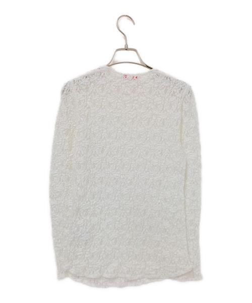 BACCA（バッカ）BACCA (バッカ) ストレッチレース ロングスリーブプルオーバー ホワイト サイズ:Sの古着・服飾アイテム