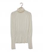 COLUMNコラム）の古着「ウールシルクハイゲージタートルネックニットセーター」｜ホワイト