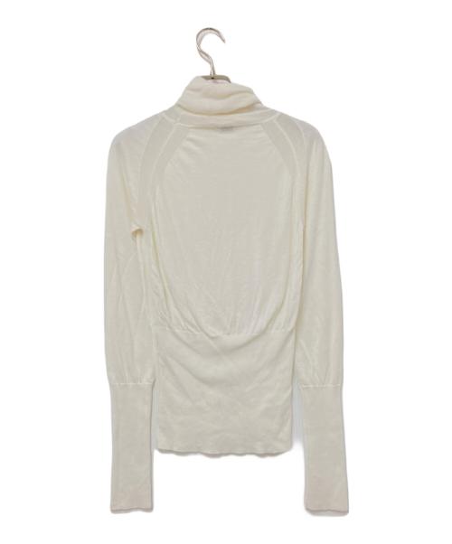 COLUMN（コラム）COLUMN (コラム) ウールシルクハイゲージタートルネックニットセーター ホワイト サイズ:Fの古着・服飾アイテム