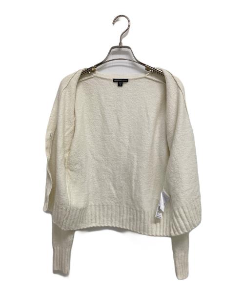 JAMES PERSE（ジェームスパース）JAMES PERSE (ジェームスパース) コットンカシミヤブレンド Vネックカーディガン ホワイトの古着・服飾アイテム