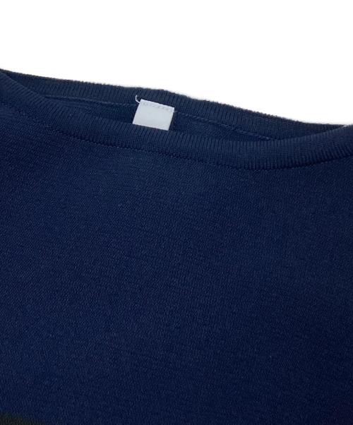 CFCL（シーエフシーエル）CFCL (シーエフシーエル) POTTERY SHORT SLEEVE ROUND TOP ネイビー×グレー サイズ:Fの古着・服飾アイテム