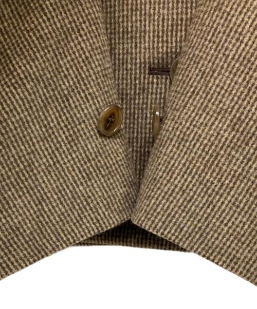 FRAMeWORK（フレームワーク）FRAMeWORK (フレームワーク) ピンチェックバルカラーショートコート ベージュ×ブラウン サイズ:表記無しの古着・服飾アイテム