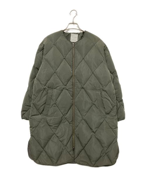 Acuta（アクータ）Acuta (アクータ) マットタフタキルティングロングダウン グリーン サイズ:38の古着・服飾アイテム