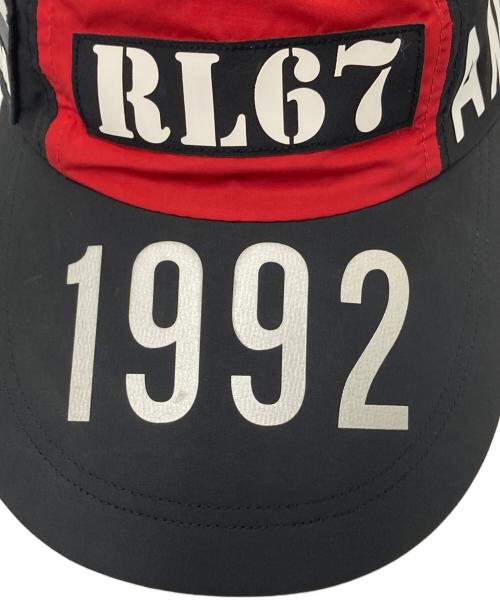 POLO RALPH LAUREN（ポロ・ラルフローレン）POLO RALPH LAUREN (ポロ・ラルフローレン) 1992 Long-Bill Cap (ロング ビル キャップ) レッド×ブラック サイズ:下記参照の古着・服飾アイテム