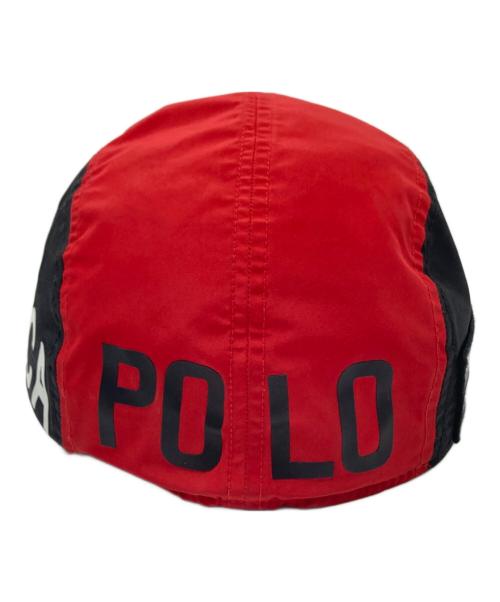 POLO RALPH LAUREN（ポロ・ラルフローレン）POLO RALPH LAUREN (ポロ・ラルフローレン) 1992 Long-Bill Cap (ロング ビル キャップ) レッド×ブラック サイズ:下記参照の古着・服飾アイテム