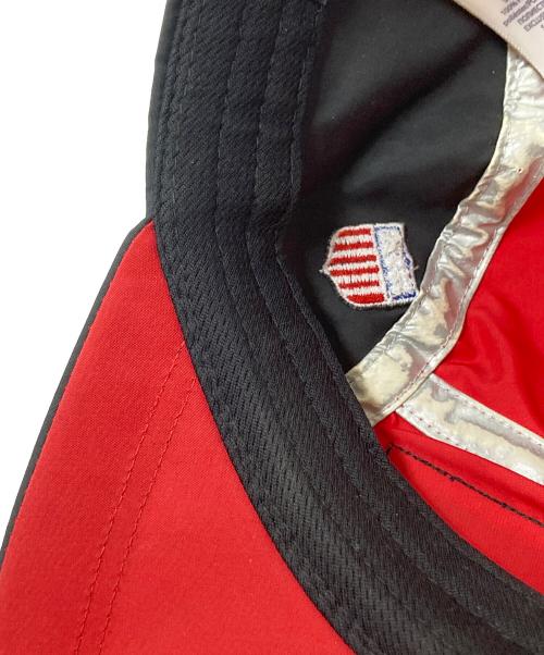 POLO RALPH LAUREN（ポロ・ラルフローレン）POLO RALPH LAUREN (ポロ・ラルフローレン) 1992 Long-Bill Cap (ロング ビル キャップ) レッド×ブラック サイズ:下記参照の古着・服飾アイテム