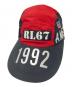 POLO RALPH LAUREN（ポロ・ラルフローレン）の古着「1992 Long-Bill Cap (ロング ビル キャップ)」｜レッド×ブラック
