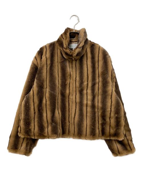 moussy（マウジー）moussy (マウジー) FAUX FUR スタンドカラージャケット ブラウン サイズ:FREE 未使用品の古着・服飾アイテム