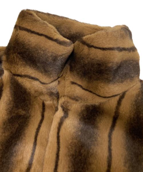 moussy（マウジー）moussy (マウジー) FAUX FUR スタンドカラージャケット ブラウン サイズ:FREE 未使用品の古着・服飾アイテム