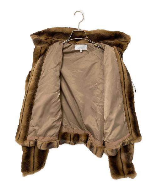 moussy（マウジー）moussy (マウジー) FAUX FUR スタンドカラージャケット ブラウン サイズ:FREE 未使用品の古着・服飾アイテム