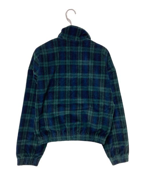 adidas（アディダス）adidas (アディダス) コーデュロイ タータン ハーフジップトップ グリーン サイズ:Sの古着・服飾アイテム