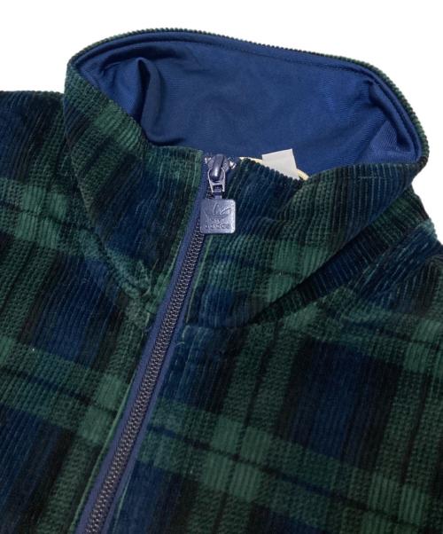 adidas（アディダス）adidas (アディダス) コーデュロイ タータン ハーフジップトップ グリーン サイズ:Sの古着・服飾アイテム