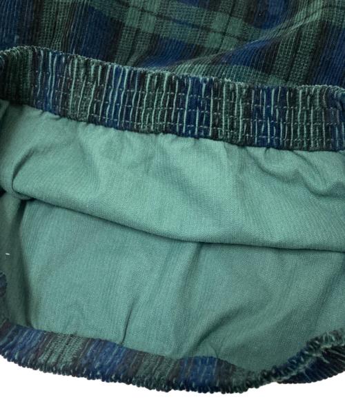 adidas（アディダス）adidas (アディダス) コーデュロイ タータン ハーフジップトップ グリーン サイズ:Sの古着・服飾アイテム