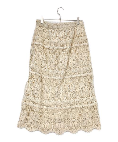 JOURNAL STANDARD（ジャーナルスタンダード）JOURNAL STANDARD (ジャーナルスタンダード) レースMIXスカート ベージュ サイズ:下記参照の古着・服飾アイテム
