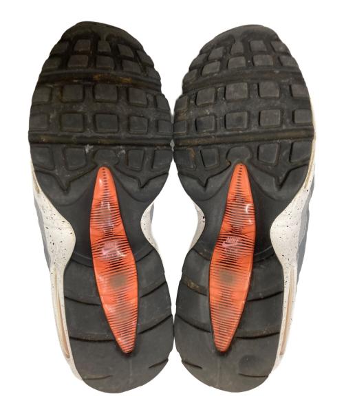 NIKE（ナイキ）NIKE (ナイキ) AIR MAX 95 BLACK/AQUAMARINE-TURF ORANGE-WHITE グレー×ホワイト サイズ:26.5㎝の古着・服飾アイテム
