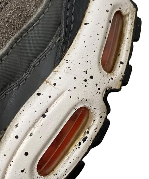 NIKE（ナイキ）NIKE (ナイキ) AIR MAX 95 BLACK/AQUAMARINE-TURF ORANGE-WHITE グレー×ホワイト サイズ:26.5㎝の古着・服飾アイテム