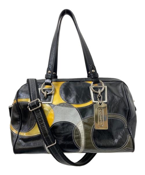 COACH（コーチ）COACH (コーチ) レザーショルダーボストンバッグ ブラック サイズ:下記参照の古着・服飾アイテム