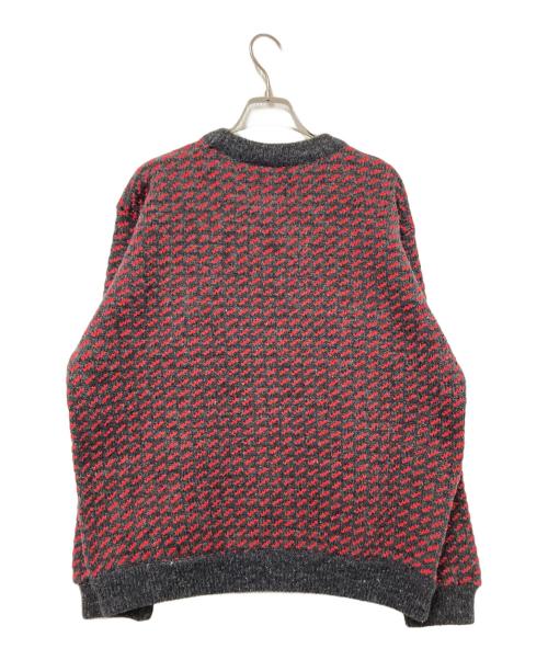 L.L.Bean（エルエルビーン）L.L.Bean (エルエルビーン) 80‘Sバーズアイニット レッド×グレー サイズ:下記参照の古着・服飾アイテム