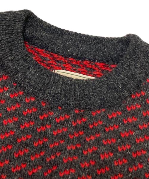 L.L.Bean（エルエルビーン）L.L.Bean (エルエルビーン) 80‘Sバーズアイニット レッド×グレー サイズ:下記参照の古着・服飾アイテム