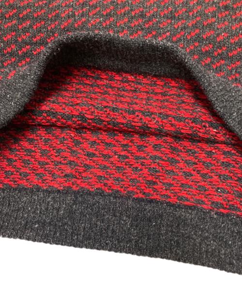 L.L.Bean（エルエルビーン）L.L.Bean (エルエルビーン) 80‘Sバーズアイニット レッド×グレー サイズ:下記参照の古着・服飾アイテム