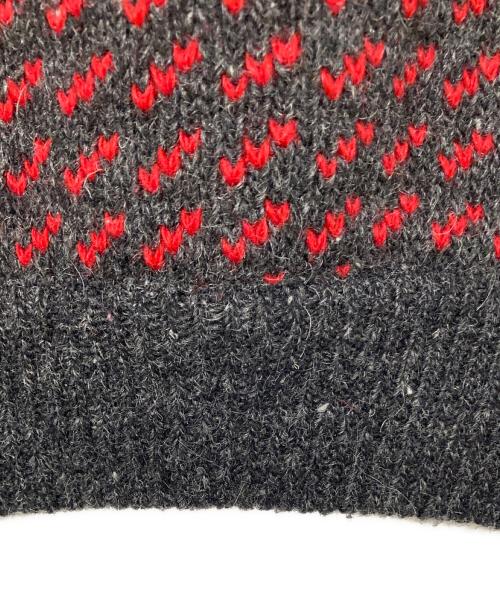 L.L.Bean（エルエルビーン）L.L.Bean (エルエルビーン) 80‘Sバーズアイニット レッド×グレー サイズ:下記参照の古着・服飾アイテム