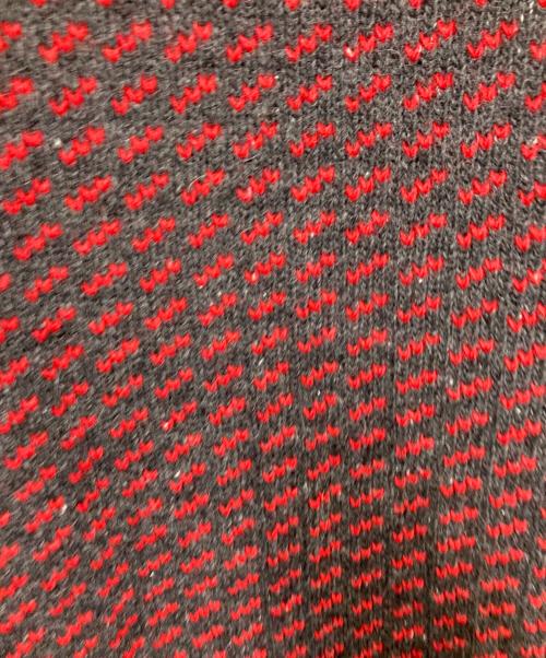 L.L.Bean（エルエルビーン）L.L.Bean (エルエルビーン) 80‘Sバーズアイニット レッド×グレー サイズ:下記参照の古着・服飾アイテム