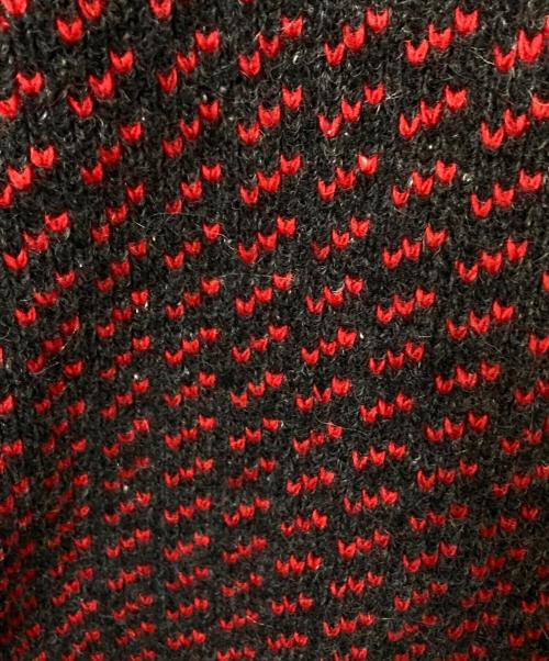 L.L.Bean（エルエルビーン）L.L.Bean (エルエルビーン) 80‘Sバーズアイニット レッド×グレー サイズ:下記参照の古着・服飾アイテム