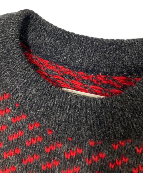 L.L.Bean（エルエルビーン）L.L.Bean (エルエルビーン) 80‘Sバーズアイニット レッド×グレー サイズ:下記参照の古着・服飾アイテム