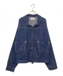 WAREHOUSE（ウエアハウス）の古着「1880 HEAVY LEATHER BOUND BLOUSE」｜インディゴ