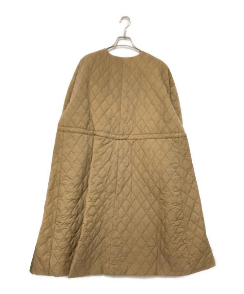 BEARDSLEY（ビアズリー）BEARDSLEY (ビアズリー) バルーン袖キルトコート ブラウン サイズ:Fの古着・服飾アイテム