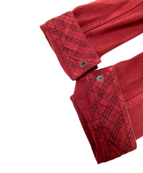 BURBERRY BLACK LABEL（バーバリーブラックレーベル）BURBERRY BLACK LABEL (バーバリーブラックレーベル) デニムジャケット レッド サイズ:Lの古着・服飾アイテム