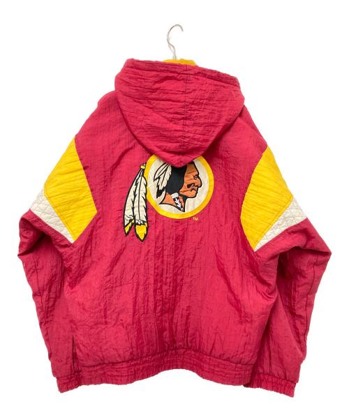 STARTER（スターター）STARTER (スターター) NFL (エヌエフエル) 90‘S中綿フーデッドジャケット レッド×イエロー サイズ:Mの古着・服飾アイテム