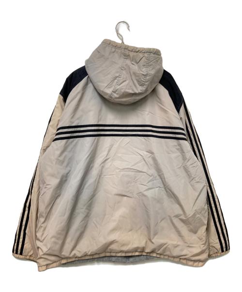 adidas（アディダス）adidas (アディダス) 90‘Sリバーシブルフーデッドジャケット グレー×ブラック サイズ:Lの古着・服飾アイテム