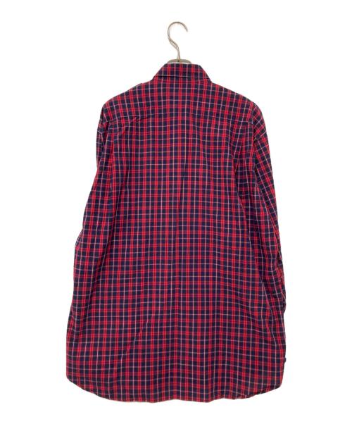 BALENCIAGA（バレンシアガ）BALENCIAGA (バレンシアガ) L/S Tab Check Shirt レッド×ネイビー サイズ:38の古着・服飾アイテム