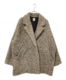 nairo（ナイロ）の古着「ブークレボリュームショートコート」｜ベージュ