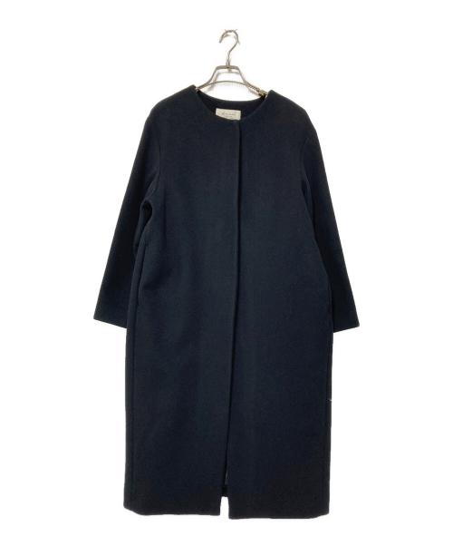 JOURNAL STANDARD relume（ジャーナルスタンダード レリューム）JOURNAL STANDARD relume (ジャーナルスタンダード レリューム) SUPER140Sウールノーカラーコート ブラック サイズ:36の古着・服飾アイテム