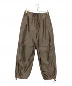 INSCRIREアンスクリア）の古着「イージーシルクパンツ」｜オリーブ