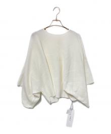 SOEJU（ソージュ）の古着「コットン混2WAYケープスタイルニット」｜ホワイト