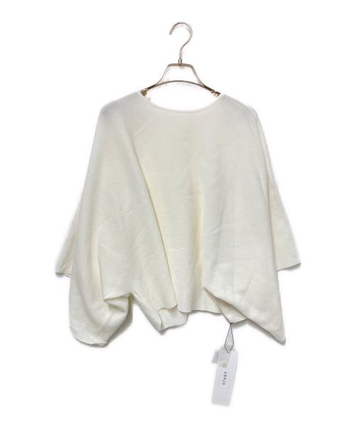 SOEJU（ソージュ）SOEJU (ソージュ) コットン混2WAYケープスタイルニット ホワイト サイズ:M 未使用品の古着・服飾アイテム