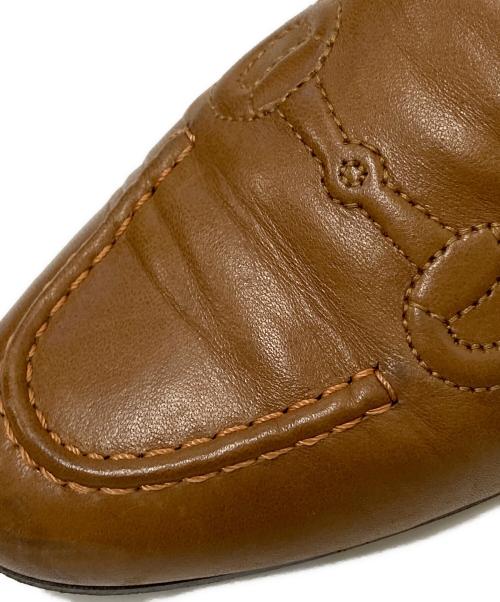 GUCCI（グッチ）GUCCI (グッチ) ビット刺繍ローファー ブラウン サイズ:36 1/2の古着・服飾アイテム